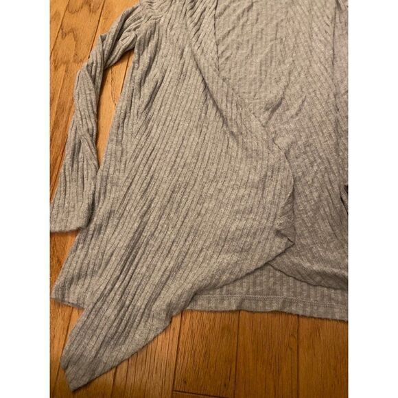Aeropostale, women's grey open long sleeve cardigan size XS - Picture 2 of 7